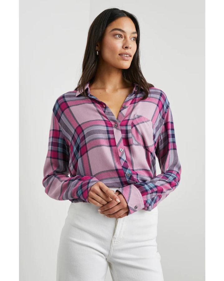 Rails - Hunter Navy Sea Magenta Plaid Shirt