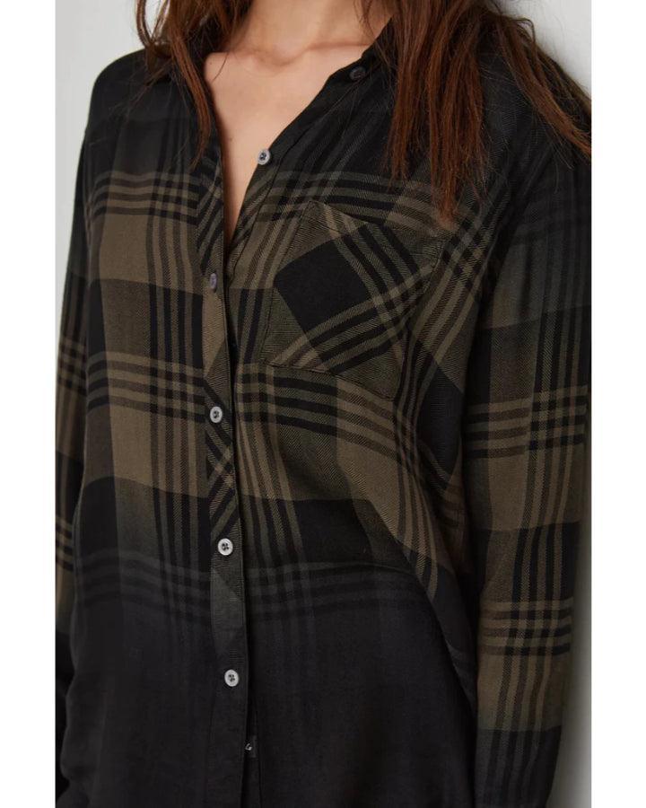 Rails - Hunter Olive Black Dip Dye Shirt