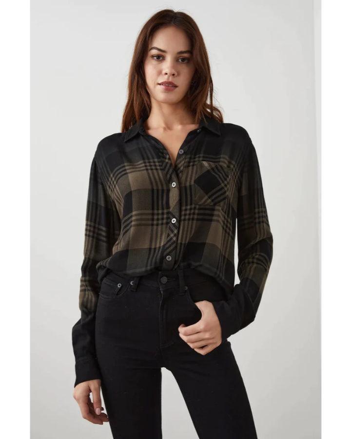 Rails - Hunter Olive Black Dip Dye Shirt