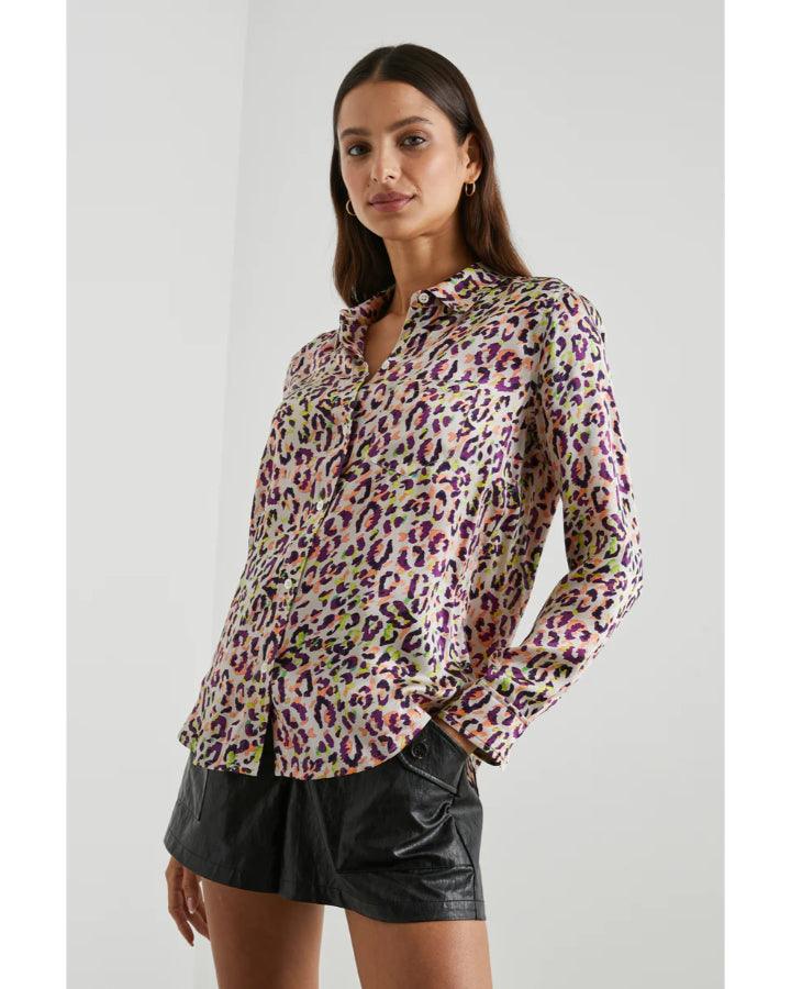 Rails - Kate Neon Cheetah Silk Shirt