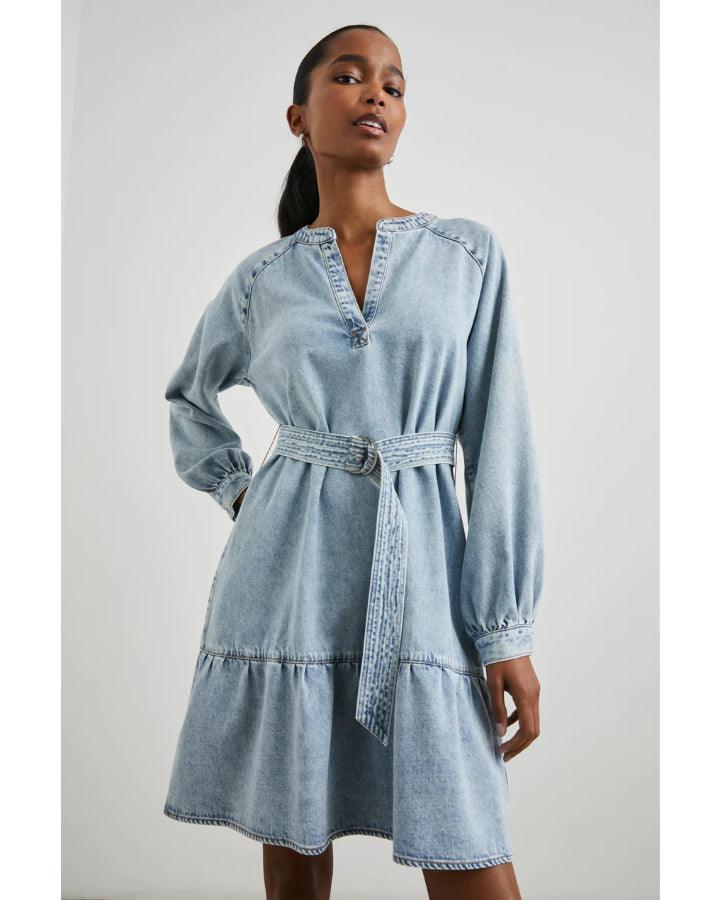 white christmas dresses Rails Lila Light Denim Dress – BLU'S