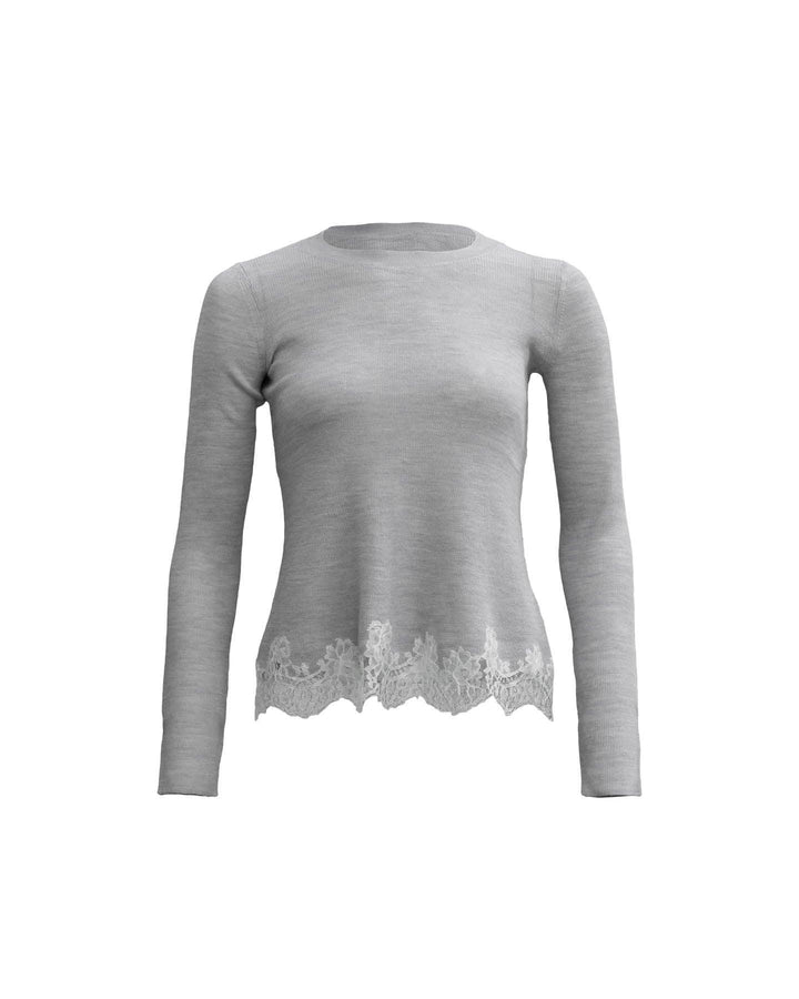 Rebecca Taylor - Lace Hem Pullover
