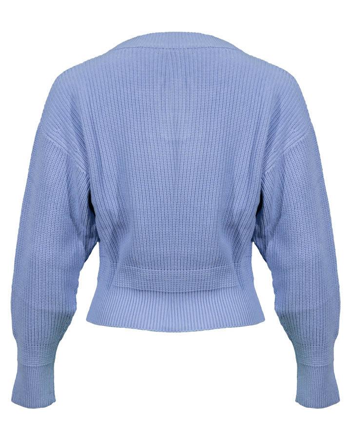 Repeat - Button Neck Rib Knit Pullover