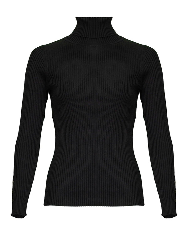 Repeat - Cotton Blend Fitted Turtleneck