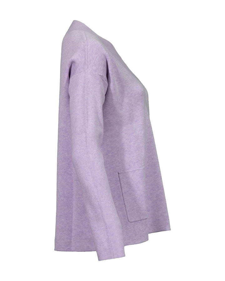 Repeat - Cotton Blend V-Neck Pullover Lilac