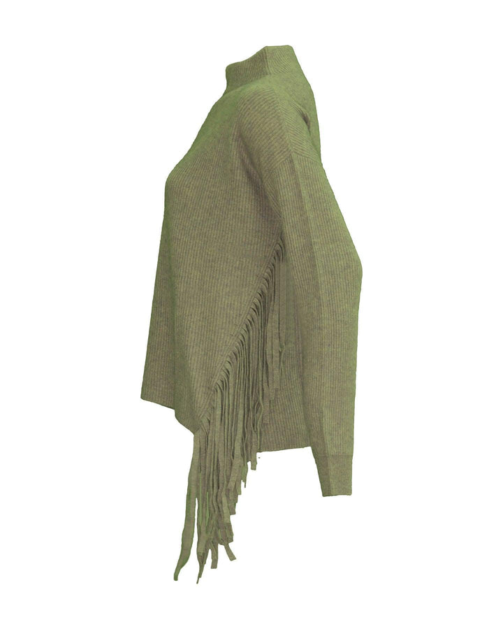 Repeat - Fringe Funnel Pullover Sage