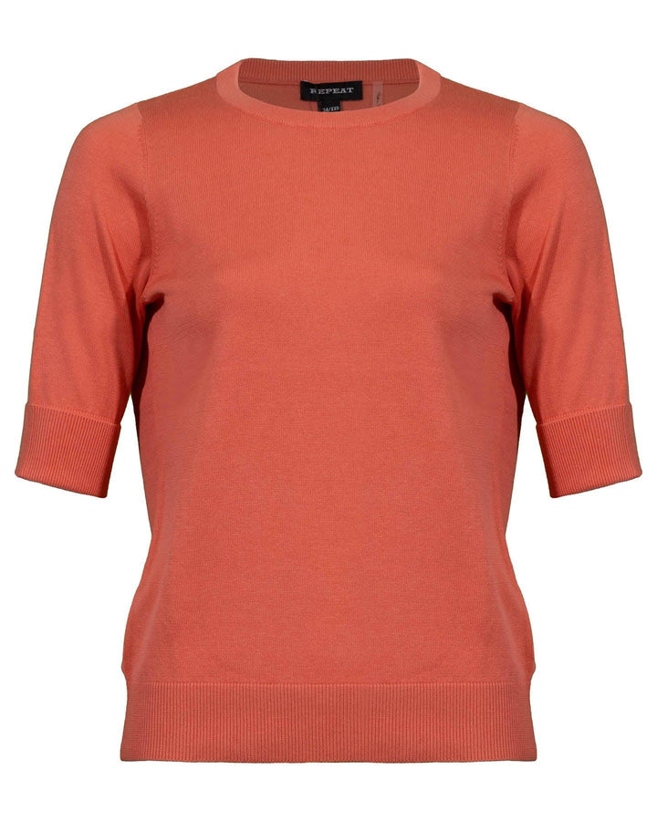 Repeat - Knit Crew Neck Top Sunset