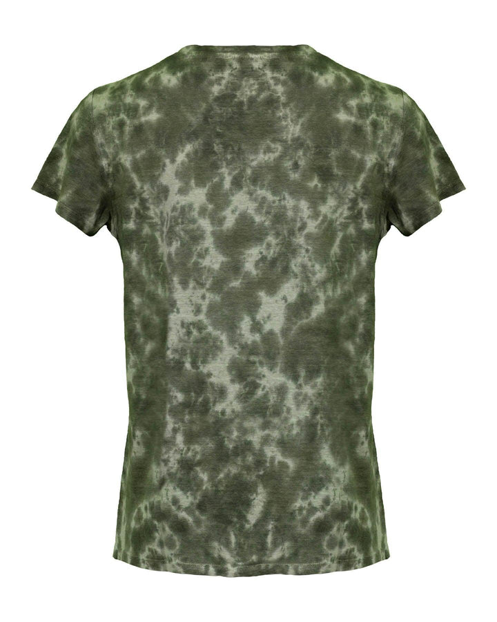 Repeat - Mottled Print Linen T-Shirt