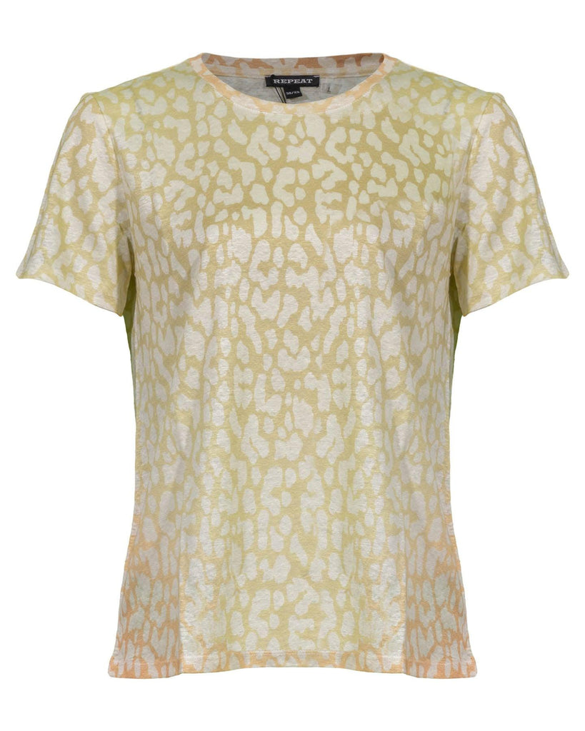Repeat - Ombre Print Linen T-Shirt