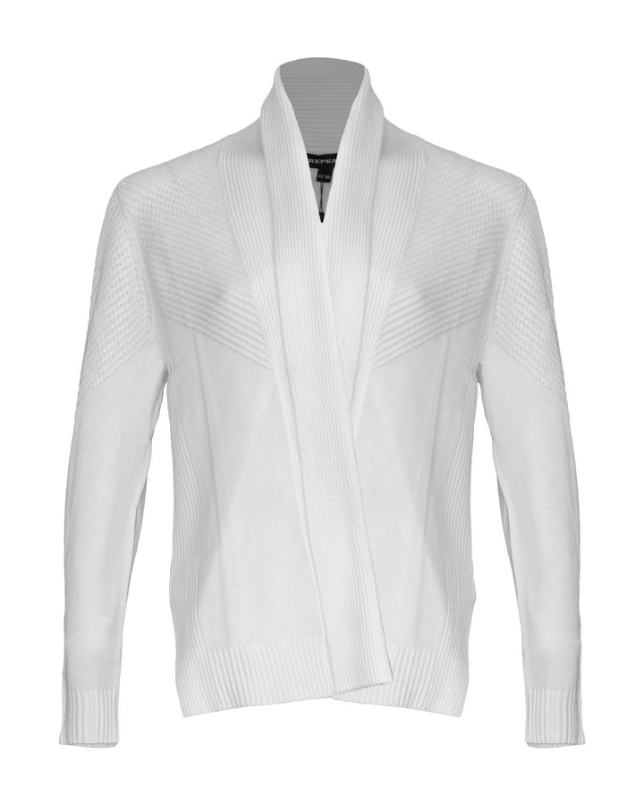 Repeat - Ribbed Knit Detail Cardigan