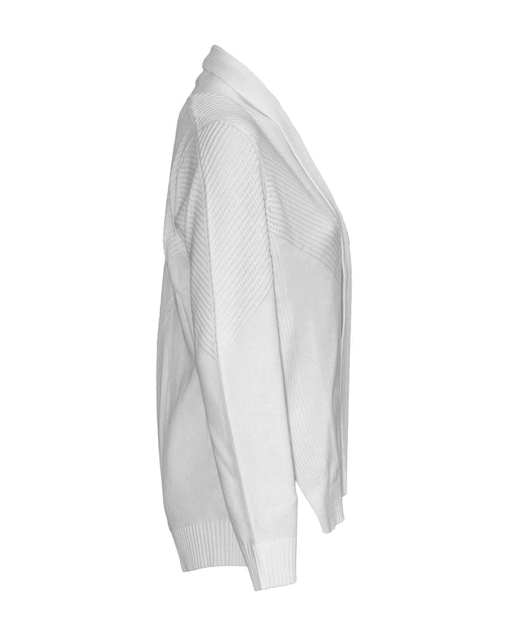 Repeat - Ribbed Knit Detail Cardigan