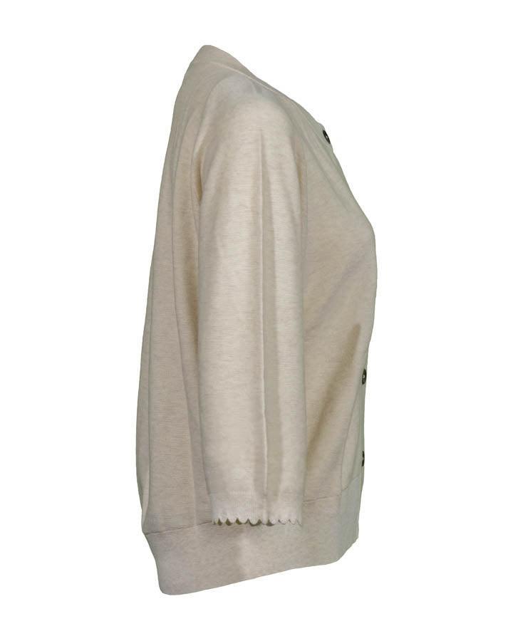 Repeat - Scalloped Sleeve Hem Cardigan