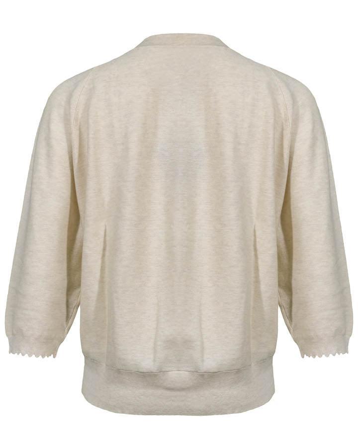 Repeat - Scalloped Sleeve Hem Cardigan