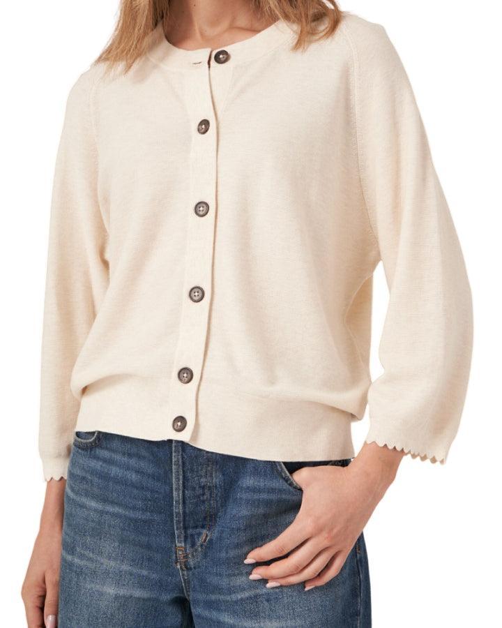Repeat - Scalloped Sleeve Hem Cardigan