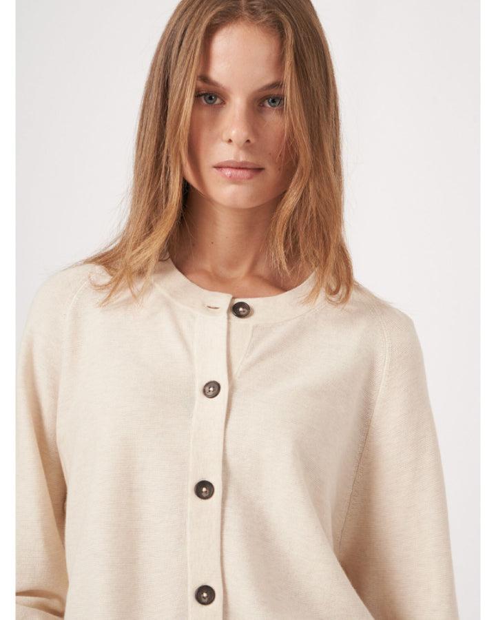 Repeat - Scalloped Sleeve Hem Cardigan