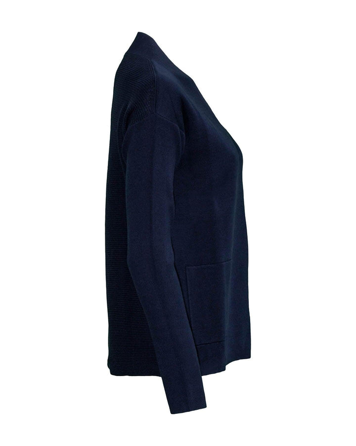 Repeat - V Neck Non Wool Knit Navy