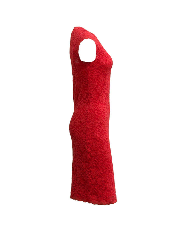 Rosemunde - Lace Cap Sleeve Dress Strawberry