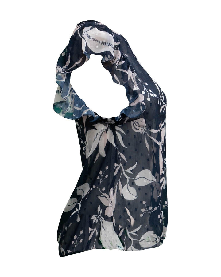 Rosemunde - Sheer Print Top