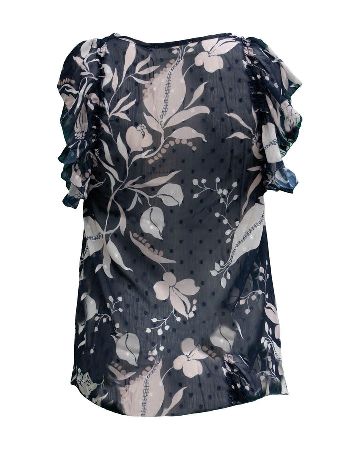 Rosemunde - Sheer Print Top