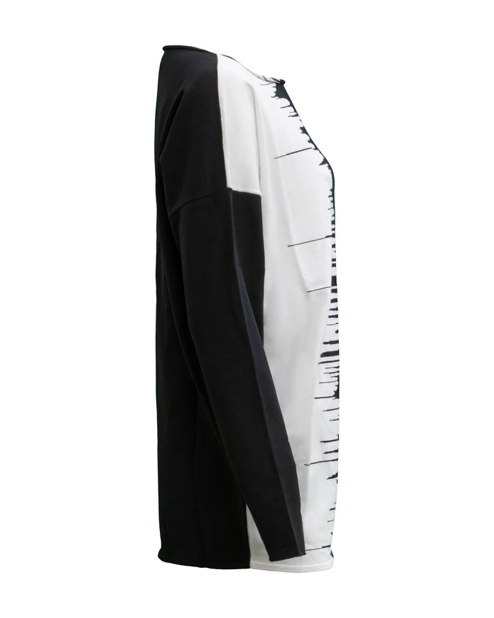 Sarah Pacini - Graphic Striking Contrast Sweater