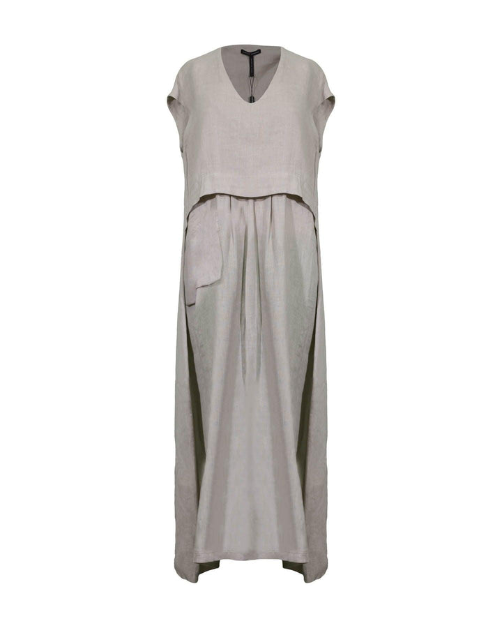 Sarah Pacini - Linen V-Neck Maxi Dress