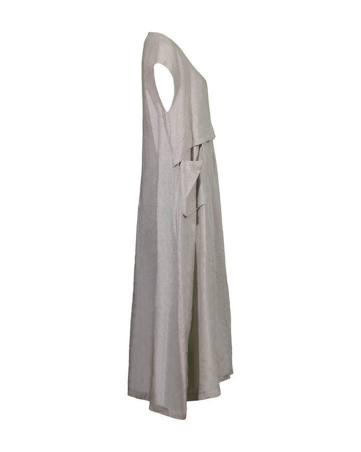 Sarah Pacini - Linen V-Neck Maxi Dress