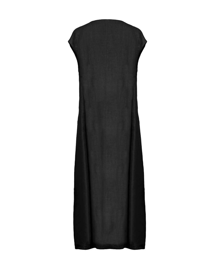 Sarah Pacini - Linen V-Neck Maxi Dress