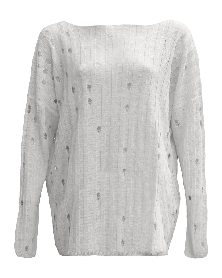 Sarah Pacini - Openwork Linen Sweater