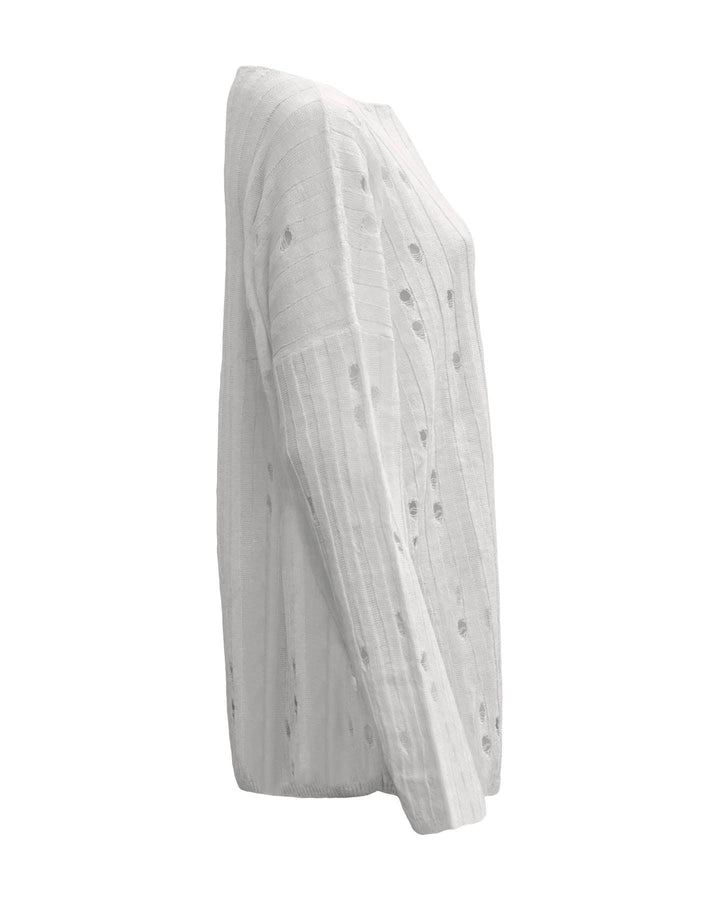 Sarah Pacini - Openwork Linen Sweater