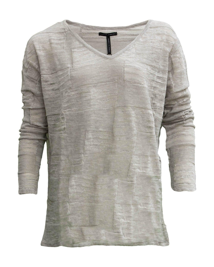 Sarah Pacini - Ribbed Linen Sweater