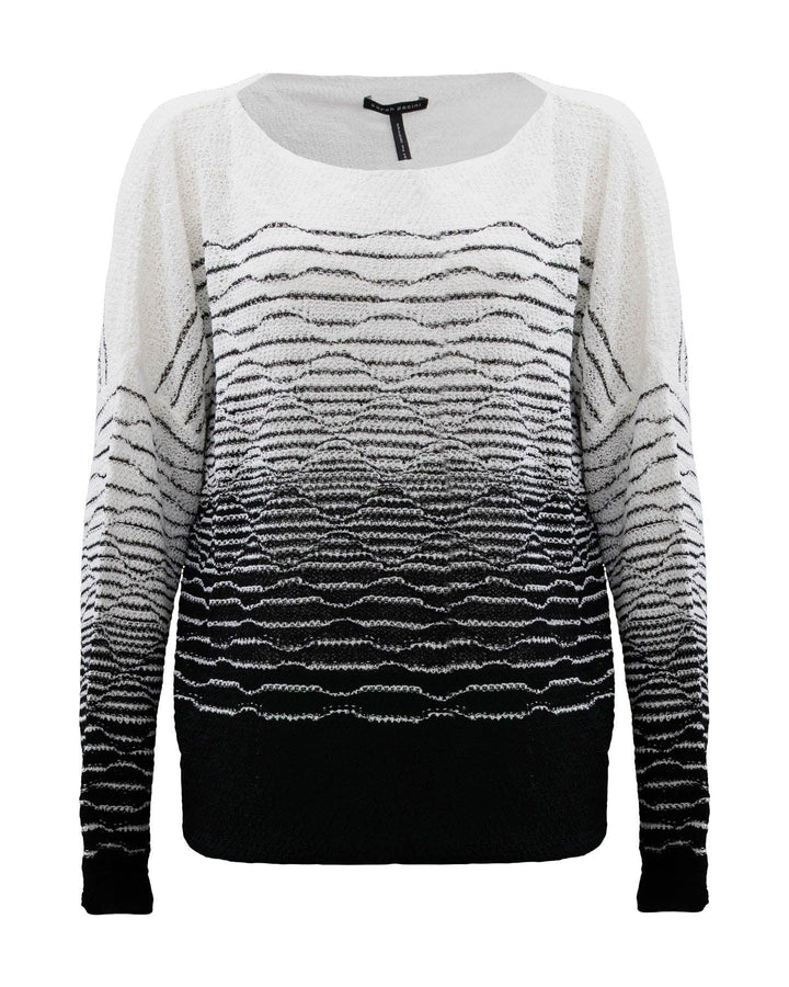 Sarah Pacini - Two-Tone Boat Neck Sweater