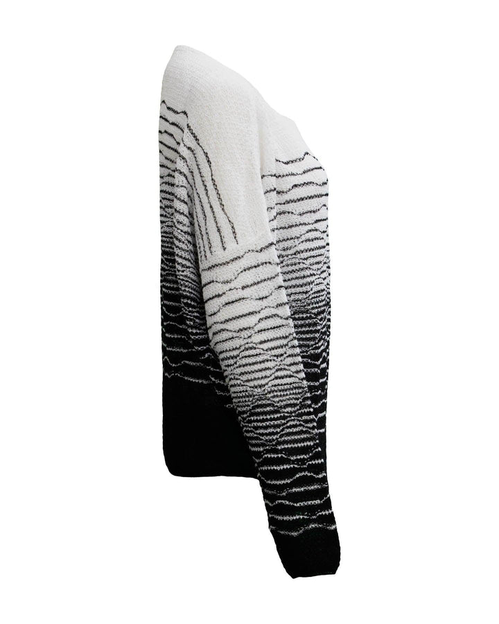 Sarah Pacini - Two-Tone Boat Neck Sweater
