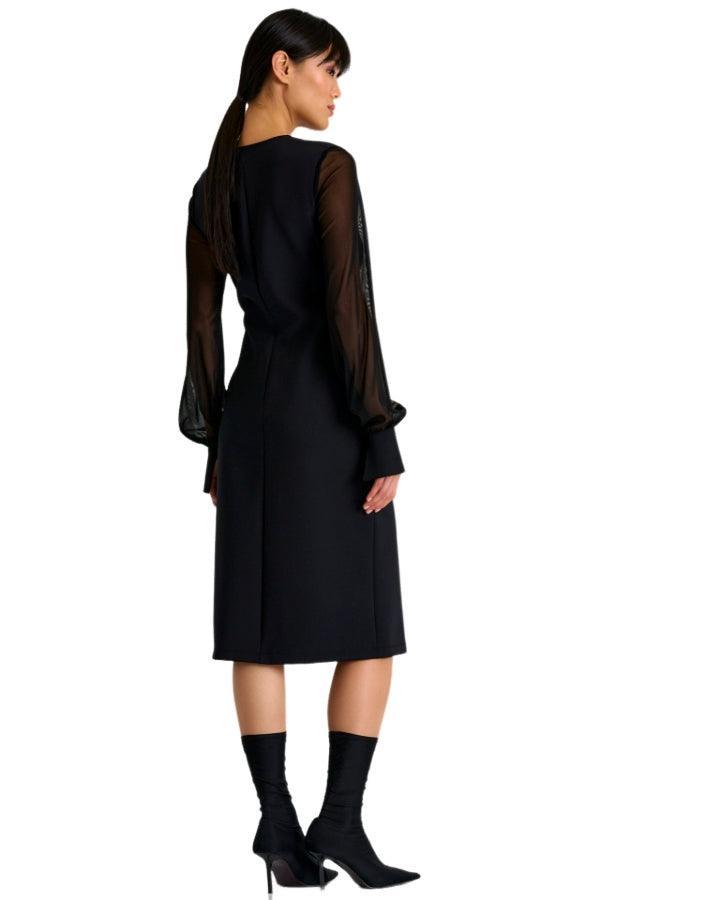 Shan - Sofia Sheer Sleeve Elegant Dress