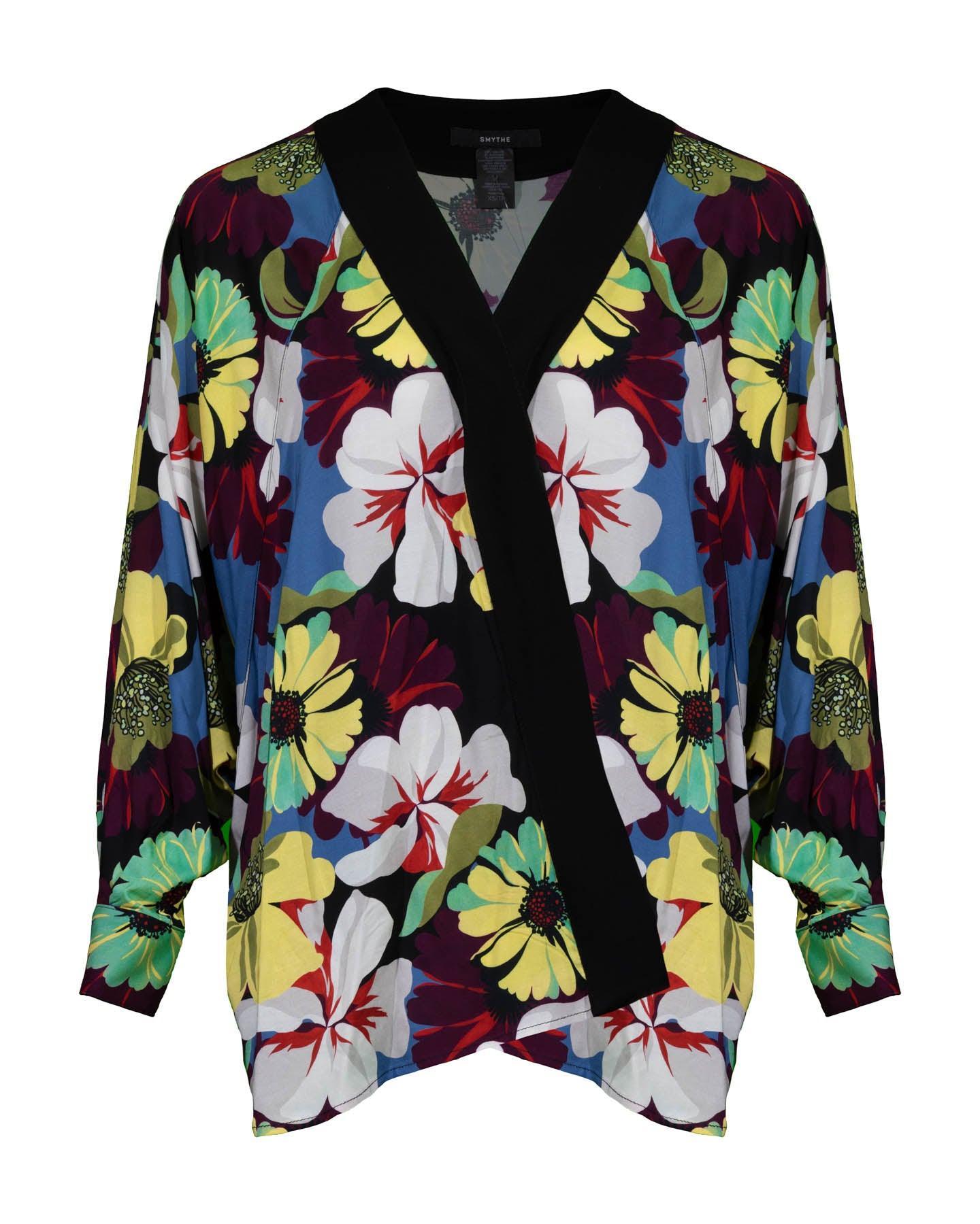 Blocked Kimono Blouse
