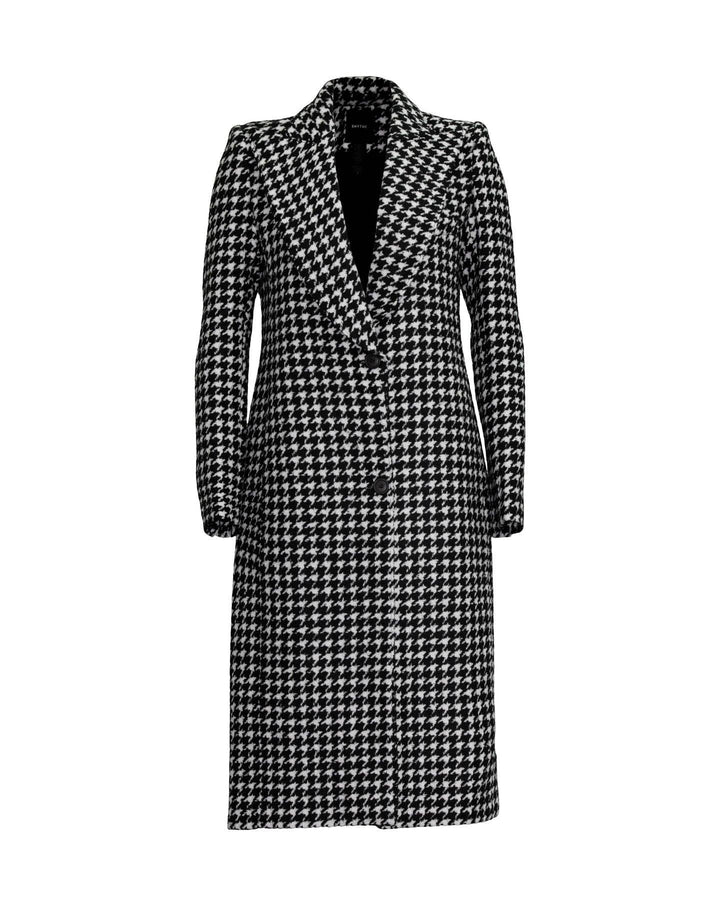 Smythe - Peaked Lapel Coat Black White