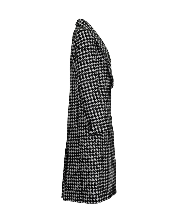 Smythe - Peaked Lapel Coat Black White