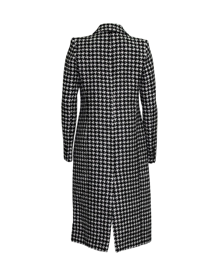 Smythe - Peaked Lapel Coat Black White