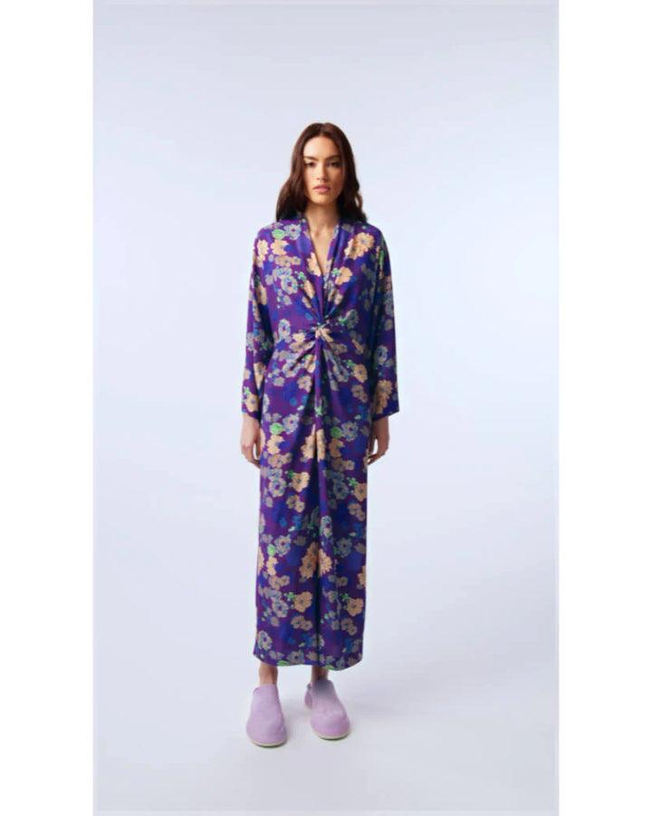 Smythe - Smythe Violet Floral Twist Dress