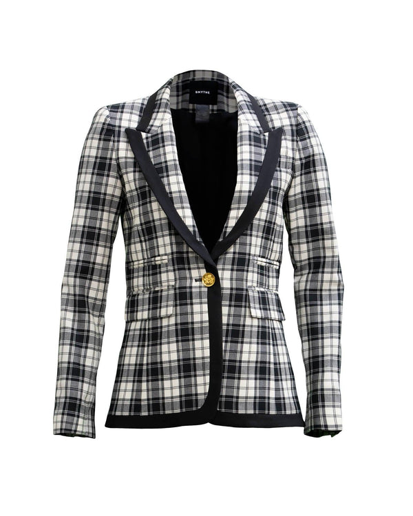 Smythe - Taped Peaked Lapel Blazer in Black and White
