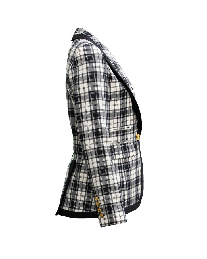 Smythe - Taped Peaked Lapel Blazer in Black and White