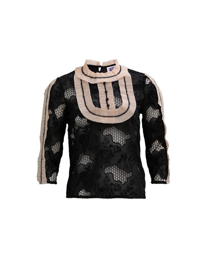 Sui by Anna Sui - Pleat Detail Lace Top
