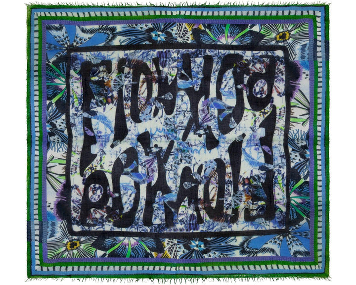 Suzi Roher - Flower Power Scarf Blue
