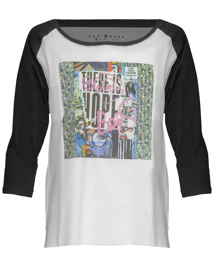 Suzi Roher - There Is Hope Black Sleeve T-Shirt