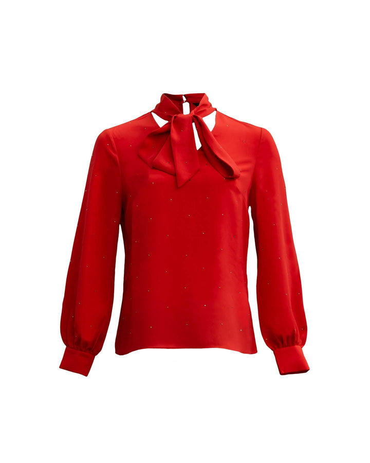 Ted Baker - Sparkle Tie Neck Blouse