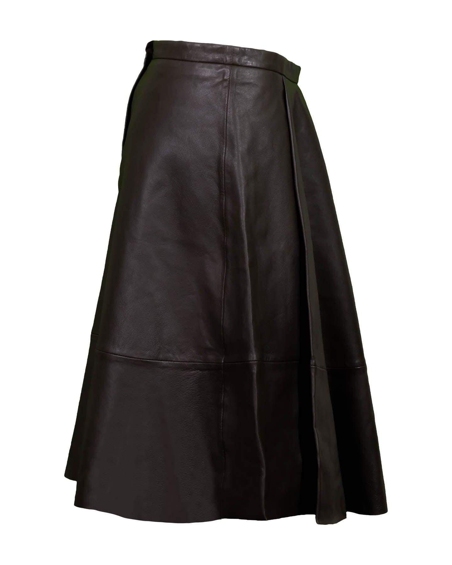 Cassis Leather Skirt – BLU