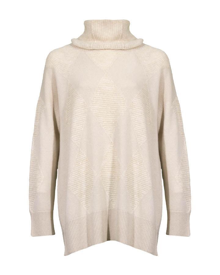 Tonet - Diamond Pattern Knit Tunic