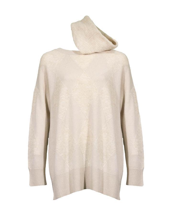 Tonet - Diamond Pattern Knit Tunic