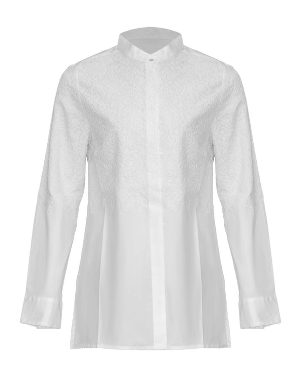 Tonet - Embroidered Front Blouse