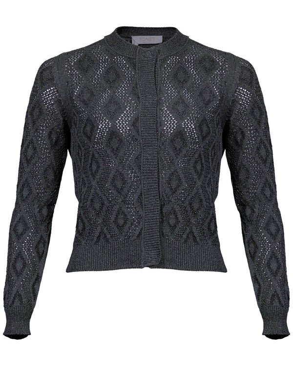 Tonet - Novelty Knit Crop Cardigan