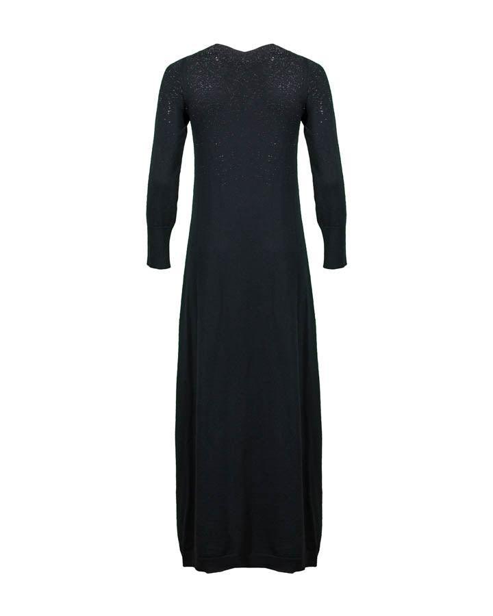 Tonet - Sparkle V-Neck Knit Maxi Dress